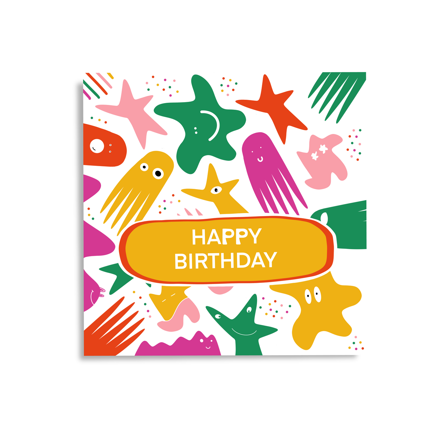 Cute & colourful Happy birthday | greetings card