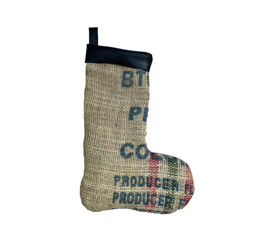 Christmas Stocking | coffee sack | recycled tyre inner tube