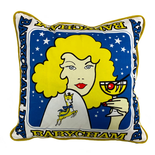 Babycham Cushion - Art Nouveau - Blonde