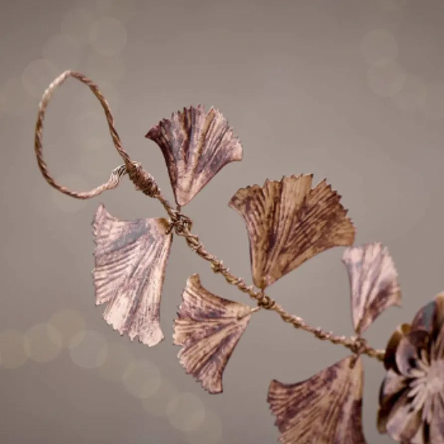 Brass leaf garland